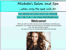 Tablet Screenshot of michelessalonandspa.net